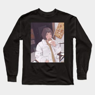 Anime girl eating an icecream Long Sleeve T-Shirt